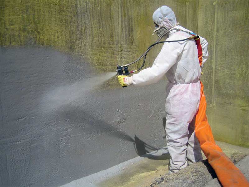мокрое торкретирование бетона